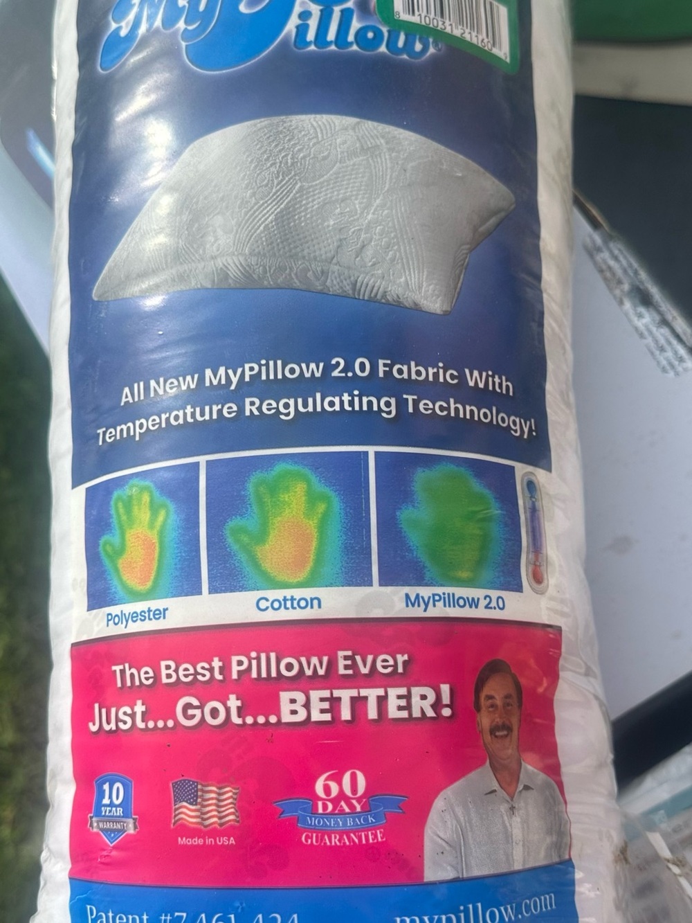 2.0 Temperature Regulating King Size Pillow -White